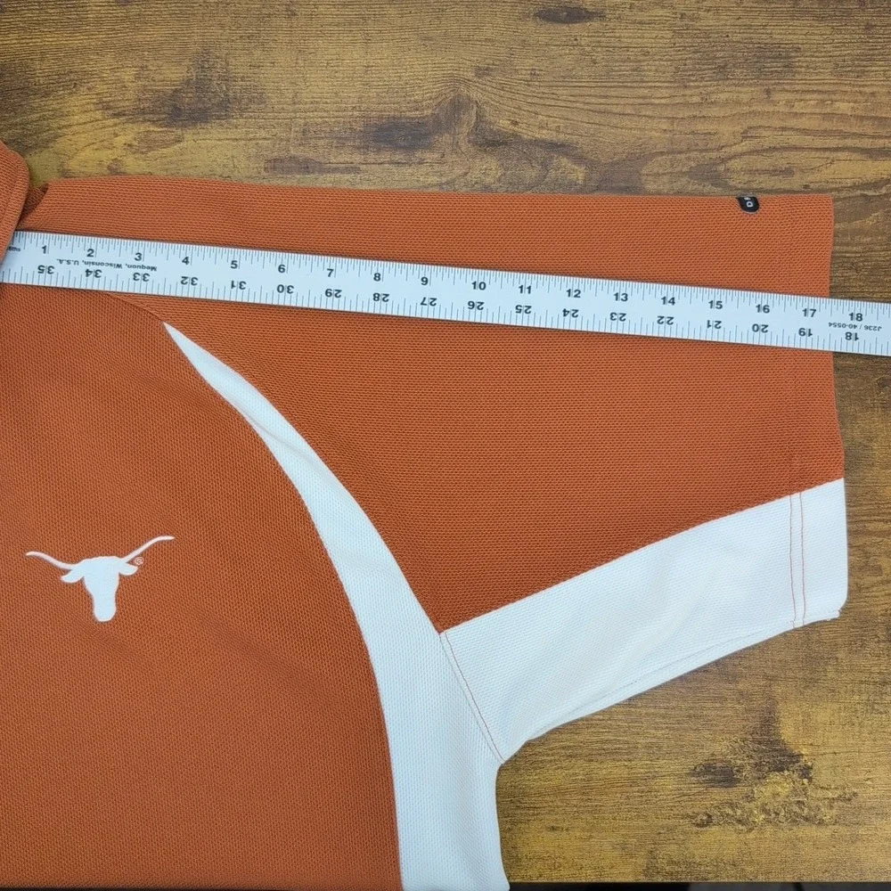 Vintage Nike Dri-Fit UT Texas Longhorns Polo Shirt Mens Large Orange‎